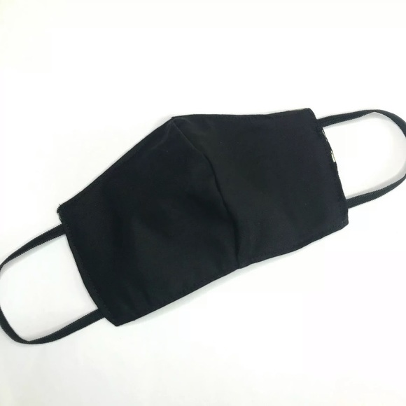 Black Cotton Face Mask Elastic Ear Loop Soft Fabric Gothic Cosplay Handmade Mens - Picture 2 of 7